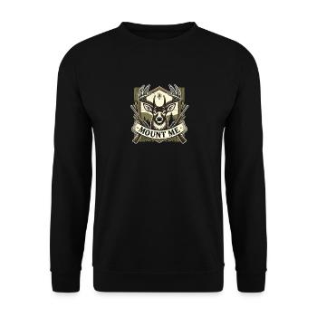 Berg mich - Unisex Pullover - Schwarz - Vorne - Alina (178cm) & Michal (187cm)