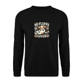 Keine Flusen gegeben - Unisex Pullover - Schwarz - Vorne - Alina (178cm) & Michal (187cm)