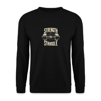 Stärke im Kampf - Unisex Pullover - Schwarz - Vorne - Alina (178cm) & Michal (187cm)