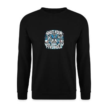 Halt dein Maul! - Unisex Pullover - Schwarz - Vorne - Alina (178cm) & Michal (187cm)
