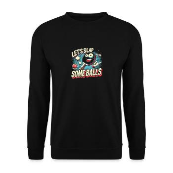 Lasst uns ein paar Bälle klatschen - Unisex Pullover - Schwarz - Vorne - Alina (178cm) & Michal (187cm)
