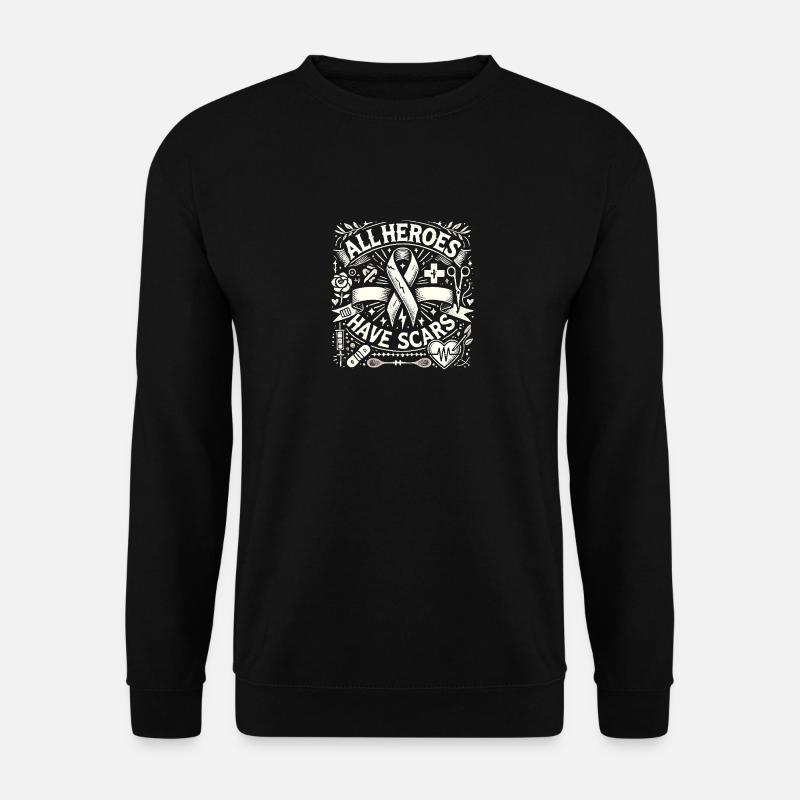 Alle Helden haben Narben - Unisex Pullover - Schwarz