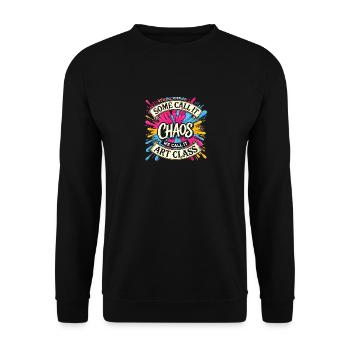 Manche nennen es Chaos, wir nennen es - Unisex Pullover - Schwarz - Vorne - Alina (178cm) & Michal (187cm)
