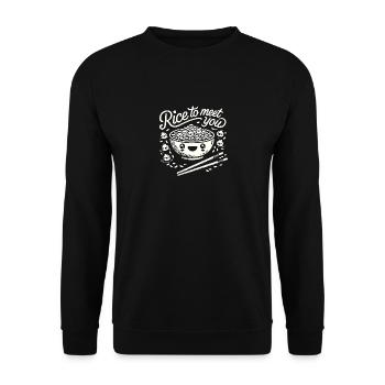 Reis, um Sie zu treffen - Unisex Pullover - Schwarz - Vorne - Alina (178cm) & Michal (187cm)