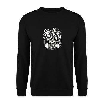 Sozialarbeit ist meine Leidenschaft - Unisex Pullover - Schwarz - Vorne - Alina (178cm) & Michal (187cm)