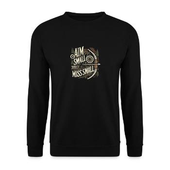 Aim Small Miss Small - Unisex Pullover - Schwarz - Vorne - Alina (178cm) & Michal (187cm)