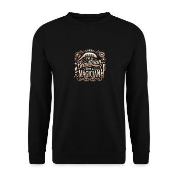 Entschuldigung, ich bin Kosmetikerin, keine - Unisex Pullover - Schwarz - Vorne - Alina (178cm) & Michal (187cm)