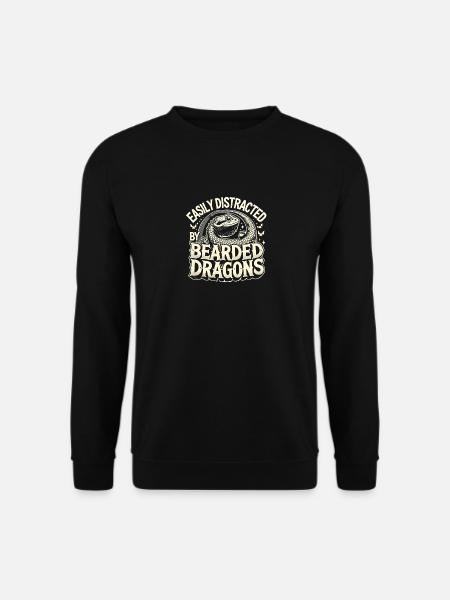Leicht ablenkbar durch Drachen - Unisex Pullover - Schwarz