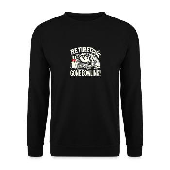 Bowling im Ruhestand - Unisex Pullover - Schwarz - Vorne - Alina (178cm) & Michal (187cm)