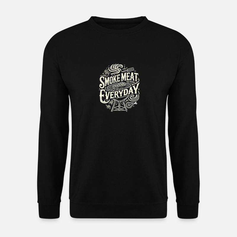 Täglich Fleisch räuchern - Unisex Pullover - Schwarz