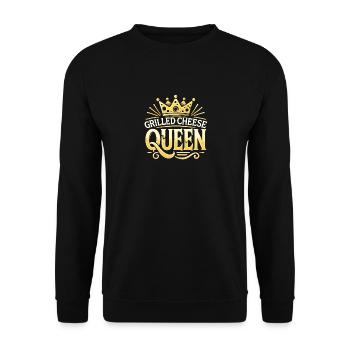 Königin des gegrillten Käses - Unisex Pullover - Schwarz - Vorne - Alina (178cm) & Michal (187cm)