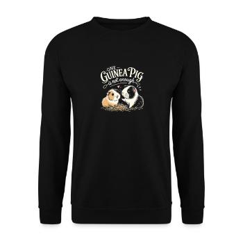 Ein Meerschweinchen ist nicht genug - Unisex Pullover - Schwarz - Vorne - Alina (178cm) & Michal (187cm)