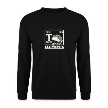 Tacos sind meine Elemente - Unisex Pullover - Schwarz - Vorne - Alina (178cm) & Michal (187cm)