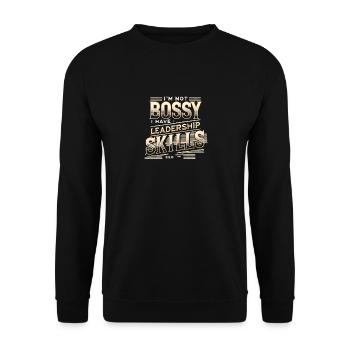 Ich bin nicht herrisch, ich habe - Unisex Pullover - Schwarz - Vorne - Alina (178cm) & Michal (187cm)