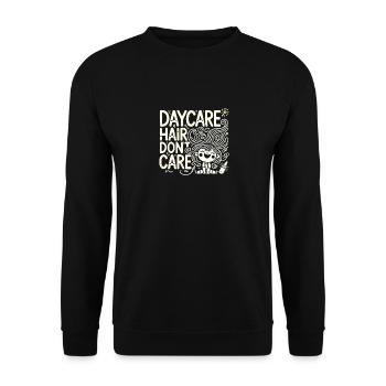 Daycare Hair Don't Care - Unisex Pullover - Schwarz - Vorne - Alina (178cm) & Michal (187cm)