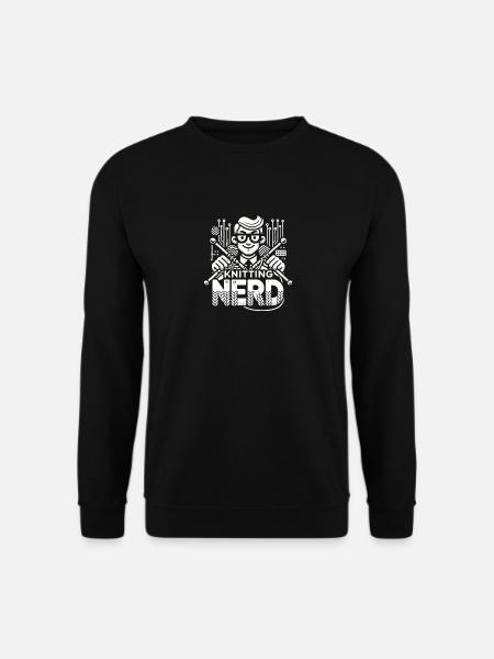 Strick-Nerd - Unisex Pullover - Schwarz