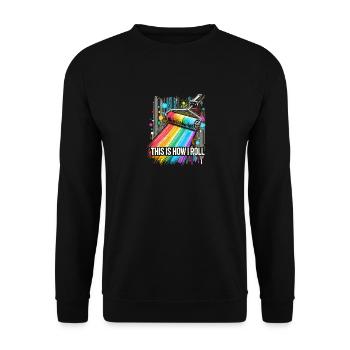 So läuft das bei mir - Unisex Pullover - Schwarz - Vorne - Alina (178cm) & Michal (187cm)
