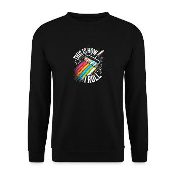 So läuft das bei mir - Unisex Pullover - Schwarz - Vorne - Alina (178cm) & Michal (187cm)