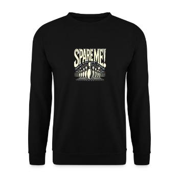Verschont mich! - Unisex Pullover - Schwarz - Vorne - Alina (178cm) & Michal (187cm)