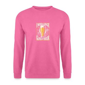 Ich brauche ein großes Glas Bier - Unisex Pullover - Pink - Vorne