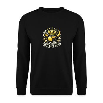 Bananenbrot-Königin - Unisex Pullover - Schwarz - Vorne - Alina (178cm) & Michal (187cm)