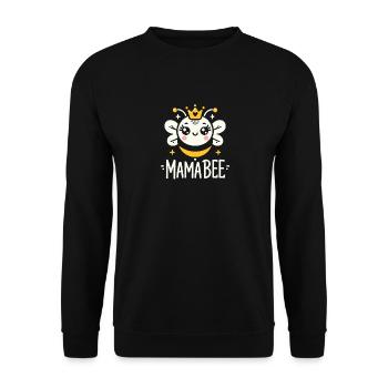 Mama Bee - Unisex Pullover - Schwarz - Vorne - Alina (178cm) & Michal (187cm)