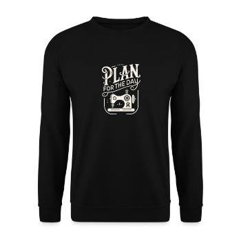 Plan für den Tag - Unisex Pullover - Schwarz - Vorne - Alina (178cm) & Michal (187cm)