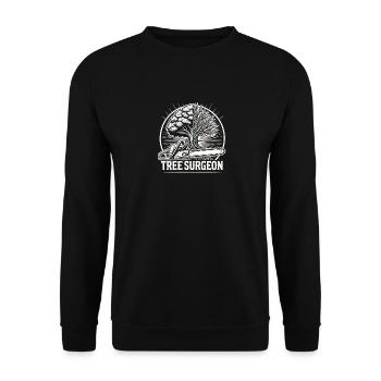 Baumchirurg - Unisex Pullover - Schwarz - Vorne - Alina (178cm) & Michal (187cm)