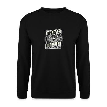 Es ist nie laut genug - Unisex Pullover - Schwarz - Vorne - Alina (178cm) & Michal (187cm)