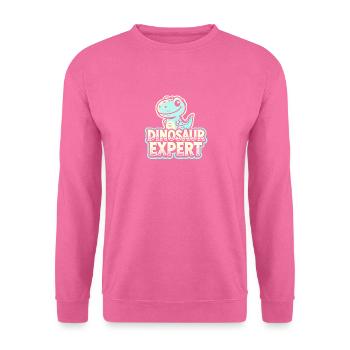 Dinosaurier-Experte - Unisex Pullover - Pink - Vorne
