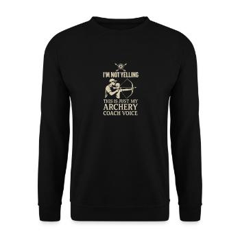 Ich schreie nicht, das ist nur die Stimme meines - Unisex Pullover - Schwarz - Vorne - Alina (178cm) & Michal (187cm)