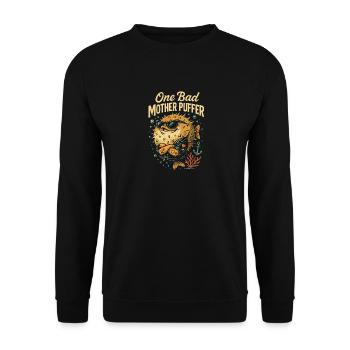Eine schlechte Mutter Puffer - Unisex Pullover - Schwarz - Vorne - Alina (178cm) & Michal (187cm)