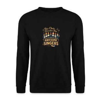 Dieser Chorleiter hat großartige Sängerinnen und - Unisex Pullover - Schwarz - Vorne - Alina (178cm) & Michal (187cm)