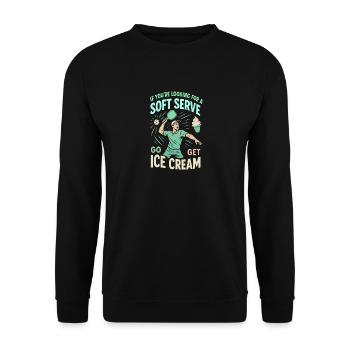 Wenn Sie ein Softeis suchen, gehen Sie Eiscreme - Unisex Pullover - Schwarz - Vorne - Alina (178cm) & Michal (187cm)