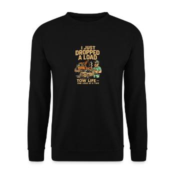 Ich habe gerade eine Last abgeworfen Leben eine - Unisex Pullover - Schwarz - Vorne - Alina (178cm) & Michal (187cm)