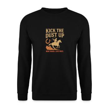 Kick The Dust Up - Unisex Pullover - Schwarz - Vorne - Alina (178cm) & Michal (187cm)