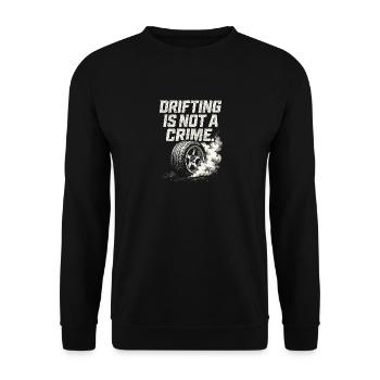 Driften ist kein Verbrechen - Unisex Pullover - Schwarz - Vorne - Alina (178cm) & Michal (187cm)