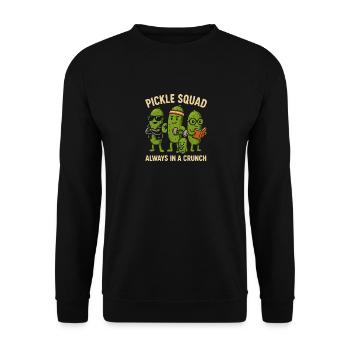 Pickle Squad - Immer in der Klemme - Unisex Pullover - Schwarz - Vorne - Alina (178cm) & Michal (187cm)