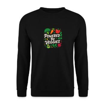 Angetrieben von Veggies - Unisex Pullover - Schwarz - Vorne - Alina (178cm) & Michal (187cm)