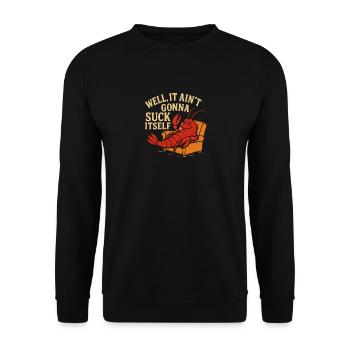 Es wird sich nicht von selbst saugen - Unisex Pullover - Schwarz - Vorne - Alina (178cm) & Michal (187cm)
