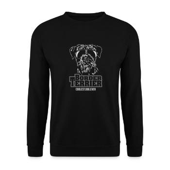 BORDER TERRIER coolest dog dog sayings Wilsigns - Unisex Sweatshirt - black - Front - Alina (178cm) & Michal (187cm)