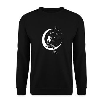 Girl moon stars - Unisex Sweatshirt - black - Front - Alina (178cm) & Michal (187cm)