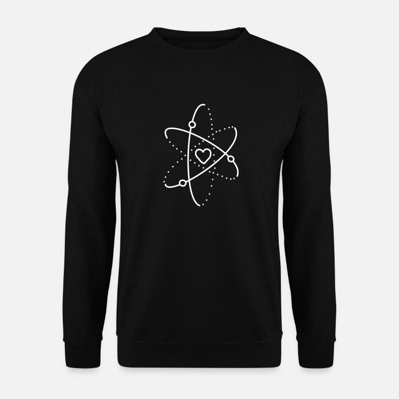 Heart Love Atom - Unisex Sweatshirt - black