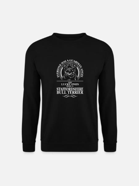 STAFFORDSHIRE BULL TERRIER Guardian Angel WILSIGNS - Unisex Pullover - Schwarz