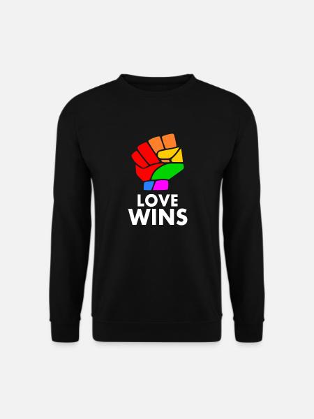 Love wins - Unisex Pullover - Schwarz