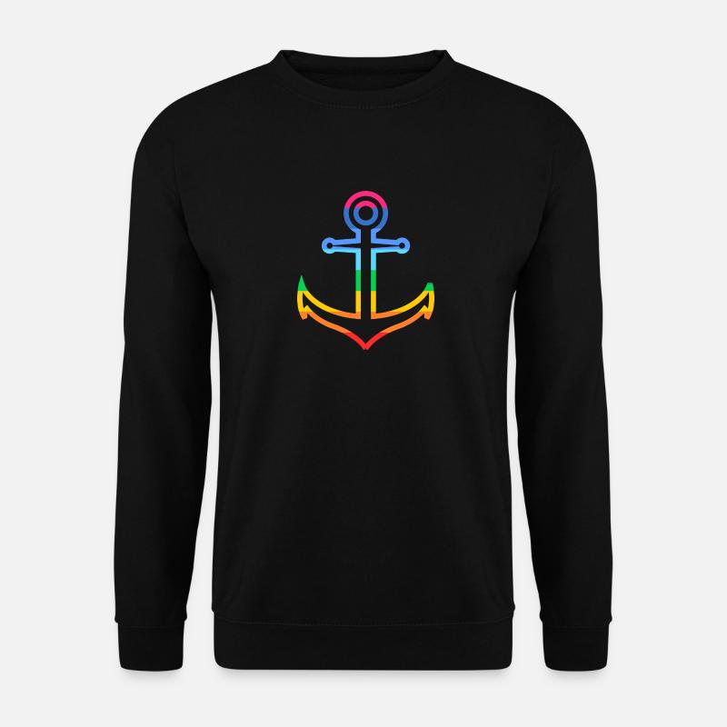 Rainbow Anchor - Unisex Sweatshirt - black