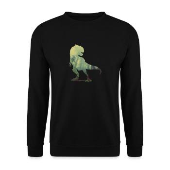 Tyrannosaurus - Unisex Pullover - Schwarz - Vorne - Alina (178cm) & Michal (187cm)
