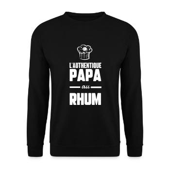 Papa au rhum - Sweat-shirt Unisexe - noir - Devant - Alina (178cm) & Michal (187cm)