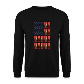 Sport Us Flag Drag Racing - Sweat-shirt Unisexe - noir - Devant - Alina (178cm) & Michal (187cm)