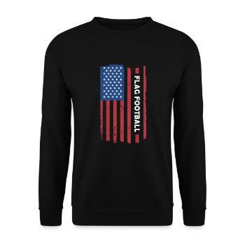 Sport Us Flag Flag Football - Sweat-shirt Unisexe - noir - Devant - Alina (178cm) & Michal (187cm)